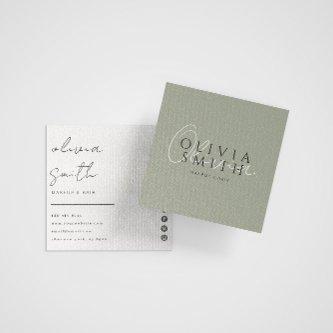 Elegant Green Stylist Boho Modern Unique Trendy Square