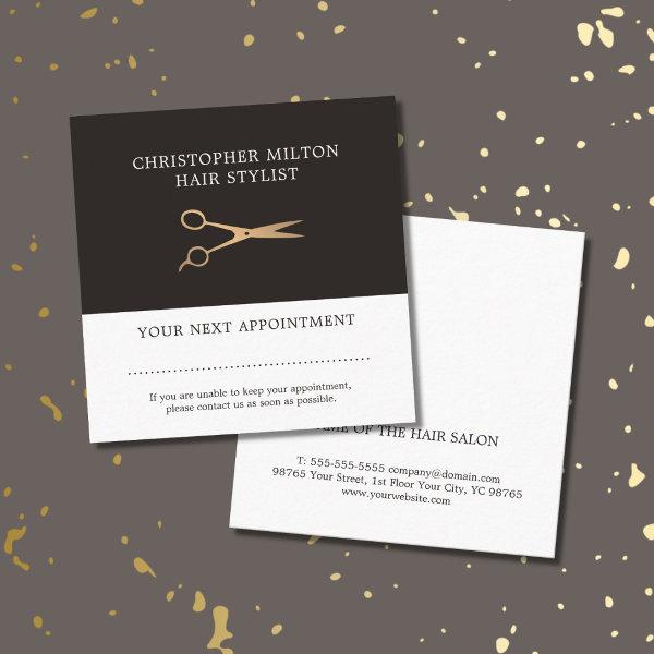 Elegant Grey Faux Gold Hairstylist Appointment