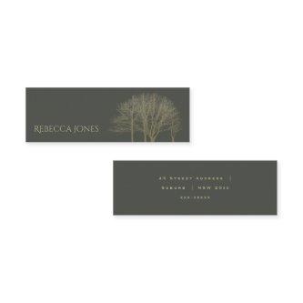 ELEGANT GREY GOLD FALL AUTUMN TREES ADDRESS MINI