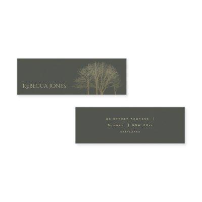ELEGANT GREY GOLD FALL AUTUMN TREES ADDRESS MINI