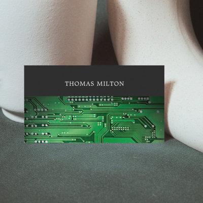 Elegant Grey Green Circuit Board Consultant