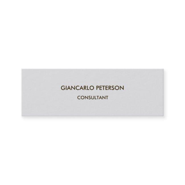 Elegant Grey Minimalist Professional Modern Mini