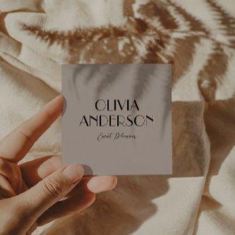 Elegant Grey Neutral Boho Chic Modern Trendy Square