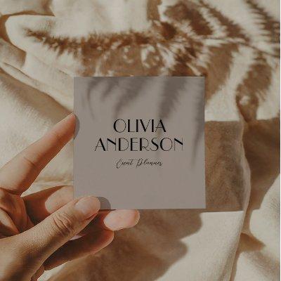 Elegant Grey Neutral Boho Chic Modern Trendy Square