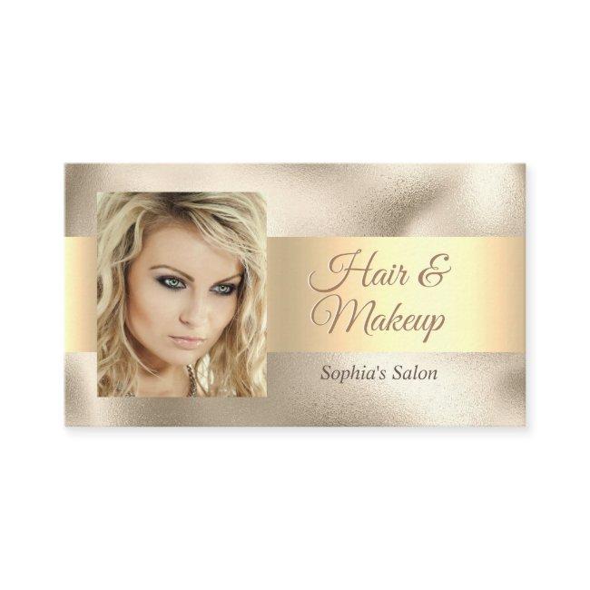 Elegant Hair & Makeup Salon, DIY Name & Info, Gold