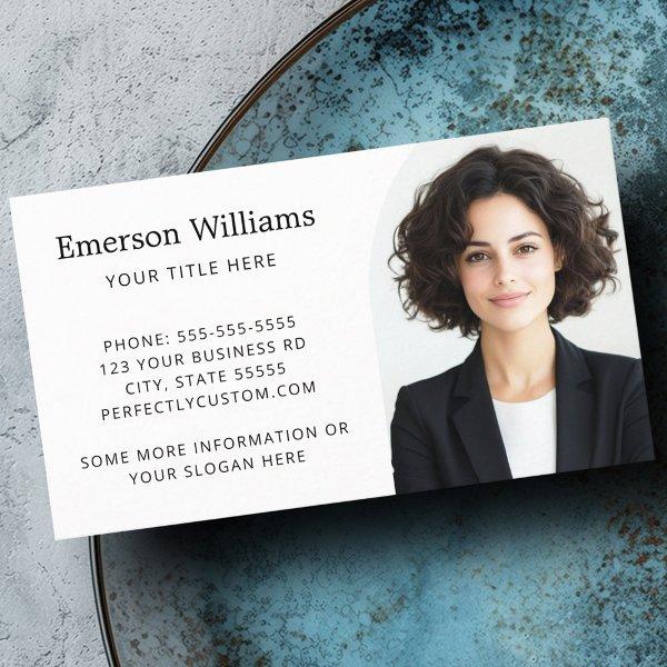 Elegant half arch photo and custom logo white