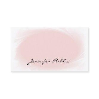 Elegant Hand Script Font Text Blush Pink Plain Top