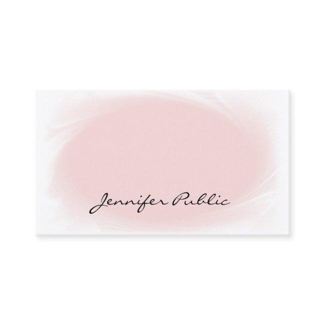 Elegant Hand Script Font Text Blush Pink Plain Top