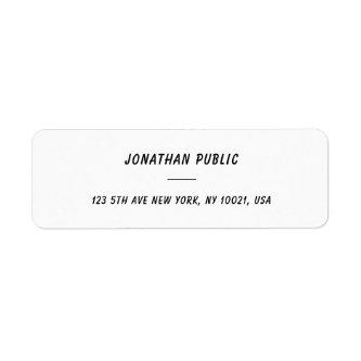 Elegant Handwriting Name Bold Text Template Return Label