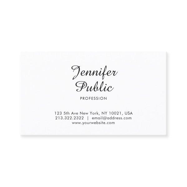 Elegant Handwritten Script Minimalist Design Plain