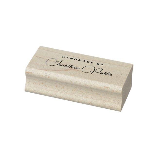 Elegant Handwritten Script Name Best Handmade Rubber Stamp