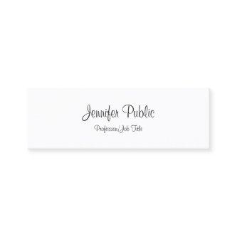 Elegant Handwritten Script Sleek Modern Chic Plain Mini