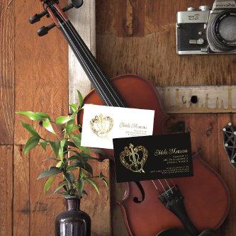 Elegant Heart B QR Code Violin Teacher Violinist