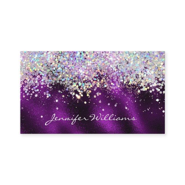 Elegant Holographic Bling Sparkle Glitter Purple