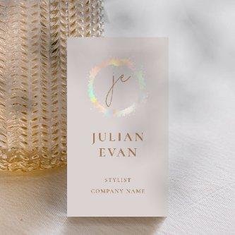 Elegant Holographic Luxe Beige