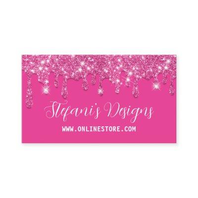 Elegant Hot Pink Faux glitter Drips Online Store