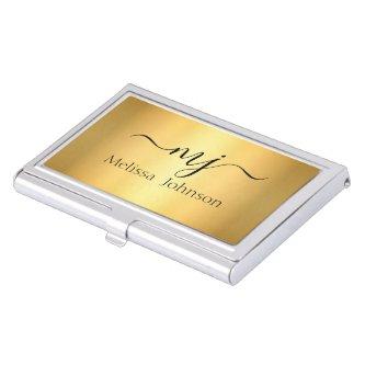 Elegant initials on gold    case