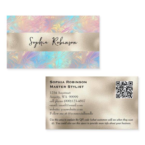 Elegant Iridescent and Pearl Foil