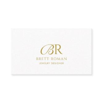 Elegant Jewelry Designer Gold Monogram