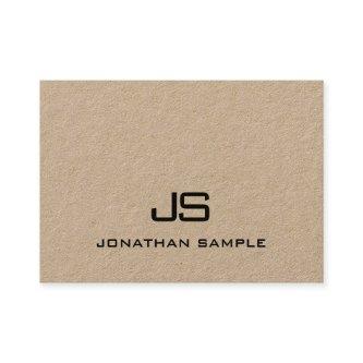 Elegant Kraft Paper Modern Monogrammed Template