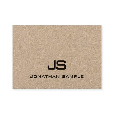 Elegant Kraft Paper Modern Monogrammed Template