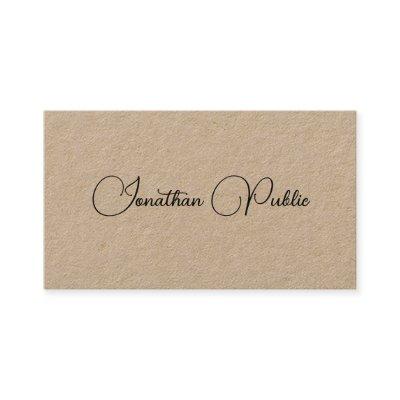 Elegant Kraft Paper Script Typography Template