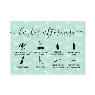 Elegant lashes aftercare mint green illustrations