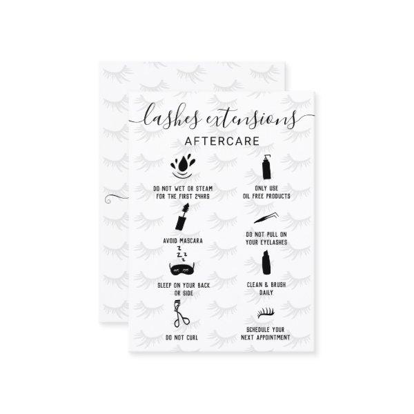 Elegant lashes aftercare white vertical