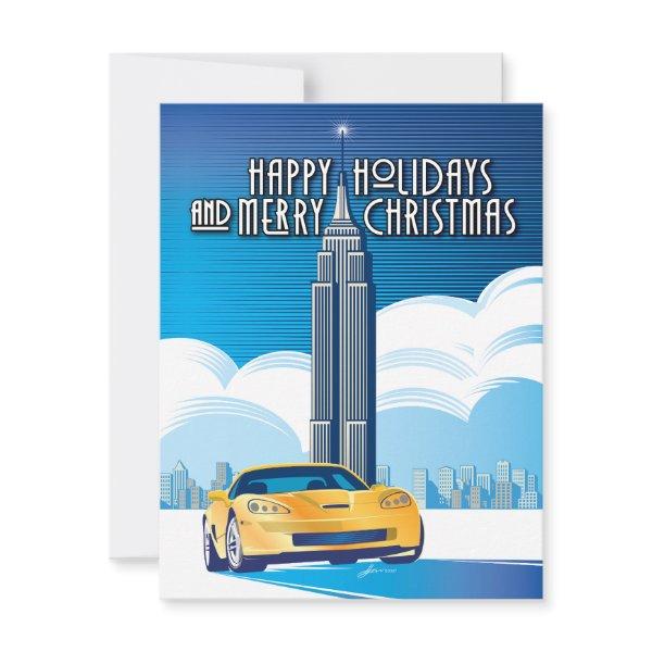 Elegant Legendary Vette on Cruise Holiday Card