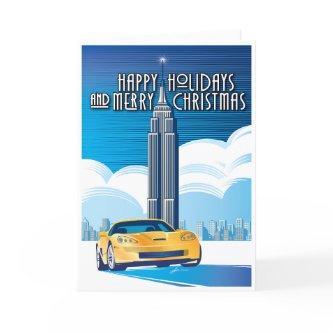Elegant Legendary Vette on Cruise Holiday Card
