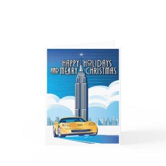 Elegant Legendary Vette on Cruise Holiday Card