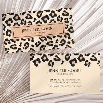 Elegant Leopard Cheetah Print Brown Black Custom