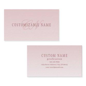 Elegant Lettering & Monogram | Rose Ombre