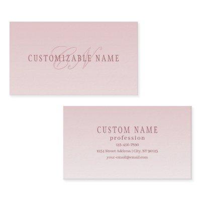 Elegant Lettering & Monogram | Rose Ombre