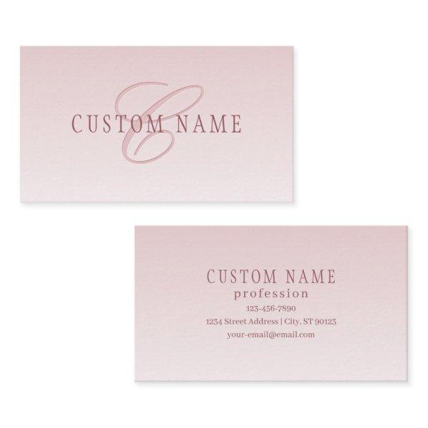 Elegant Lettering & Monogram | Rose Ombre