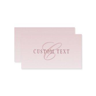 Elegant Lettering & Monogram | Rose Ombre Enclosure Card