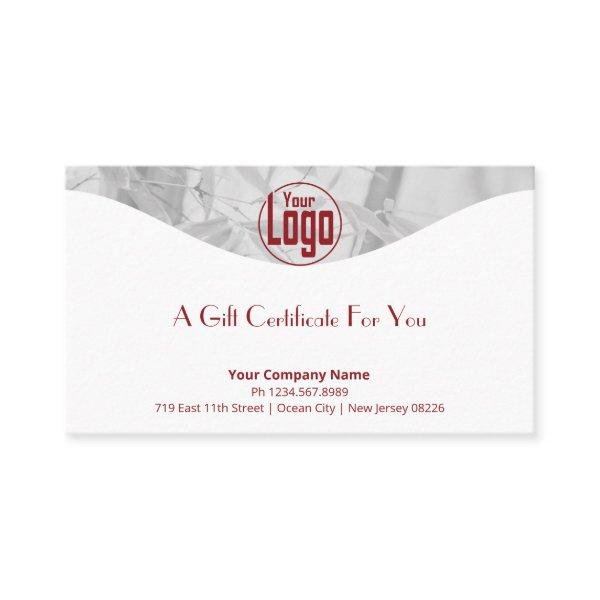 Elegant Life Coach QR Code Gift Certificate