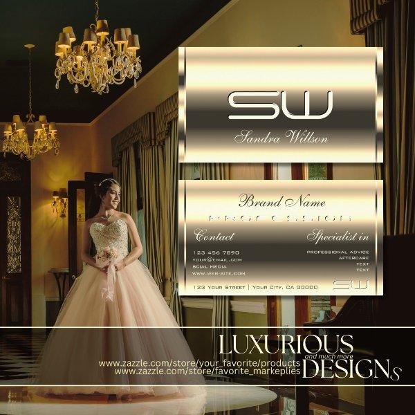 Elegant Light Golden Shimmer Optics 3D Initials