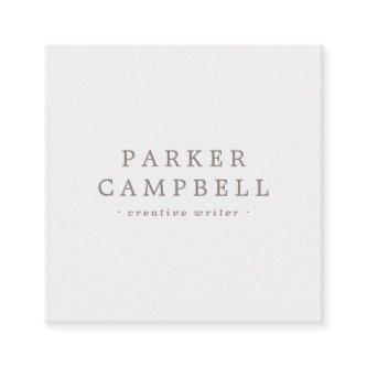 Elegant light gray and white stylish minimalist square