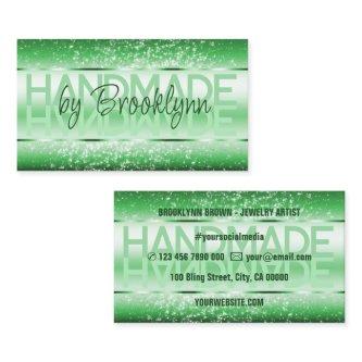 Elegant Light Green Luxurious Sparkle Glitter Glam