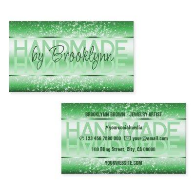 Elegant Light Green Luxurious Sparkle Glitter Glam