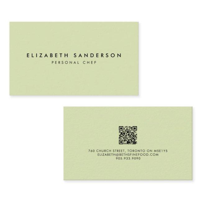 Elegant Light Green Luxury Minimal QR CODE