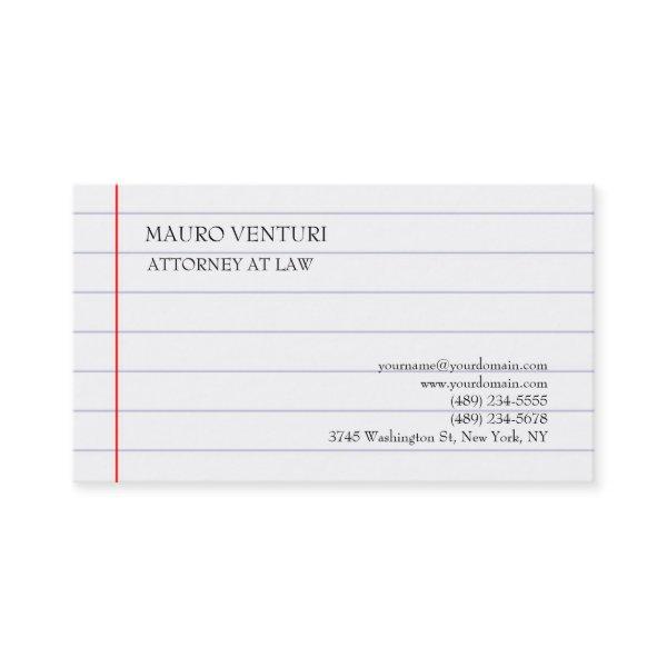 Elegant Lined Paper Plain Professional Minimalist