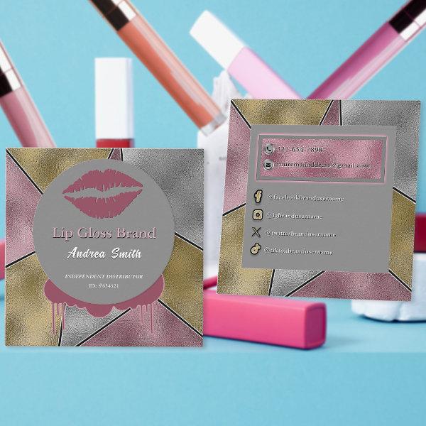 Elegant Lip Gloss Beauty Cosmetic Brand Custom  Square