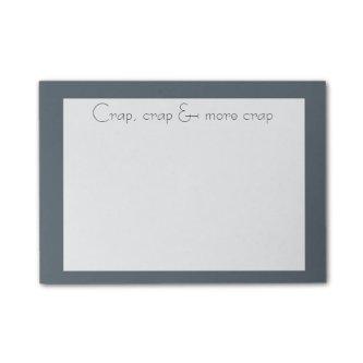 Elegant looking Crap, Crap & More Crap Fun Quote Post-it Notes