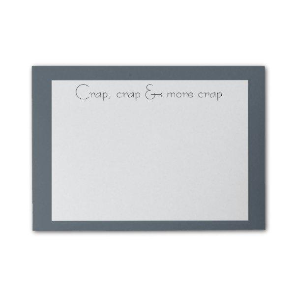 Elegant looking Crap, Crap & More Crap Fun Quote Post-it Notes