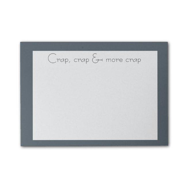 Elegant looking Crap, Crap & More Crap Fun Quote Post-it Notes
