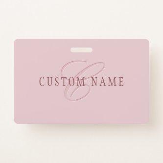 Elegant Looking Monogram | Rose Gold Badge