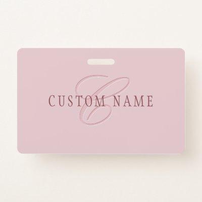 Elegant Looking Monogram | Rose Gold Badge