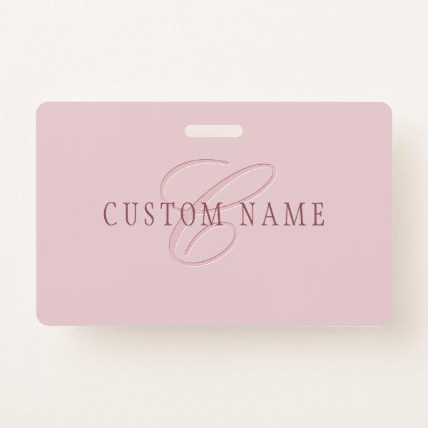 Elegant Looking Monogram | Rose Gold Badge